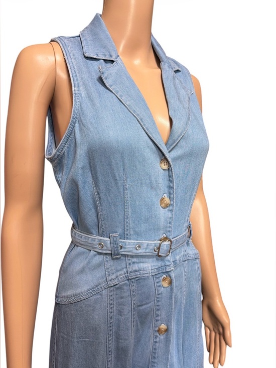 NWT Robert Rodriguez Junifer Kona Light Wash Denim Sleeveless Maxi Dress Sz 2 - Picture 3 of 11